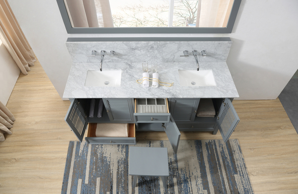 bathroom double sink vanity cabinets Direct Vanity Bathroom Vanities Gray Traditional