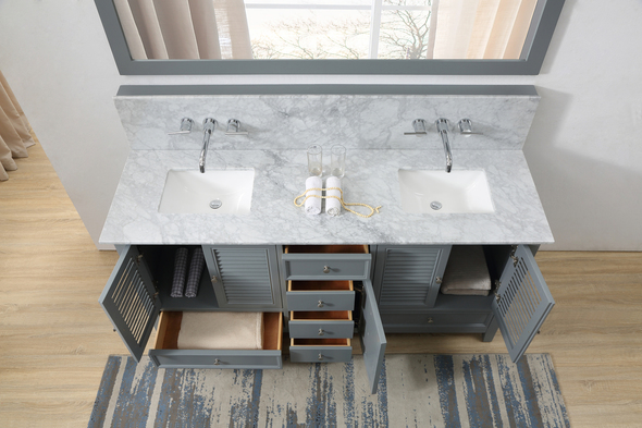 bathroom double sink vanity cabinets Direct Vanity Bathroom Vanities Gray Traditional
