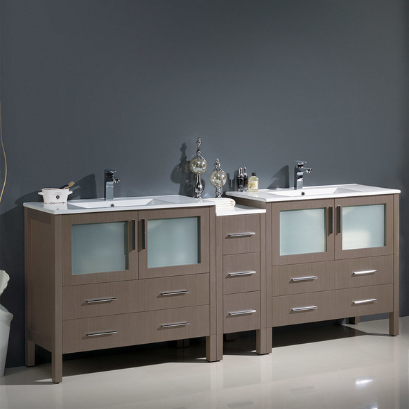 bathroom design Fresca Bathroom Vanities Gray Oak Modern