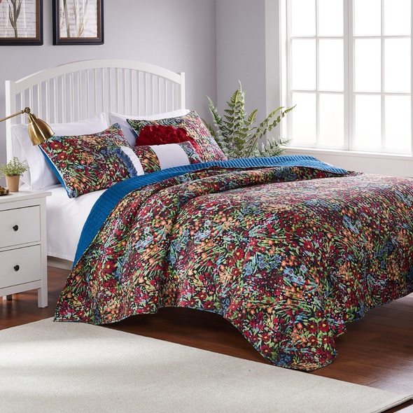 Greenland Home Fashions Quilt Set Quilts-Bedspreads and Coverlets Midnight
