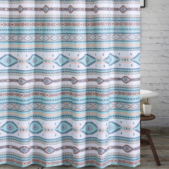 Greenland Home Fashions Bath Shower Curtains Turquoise