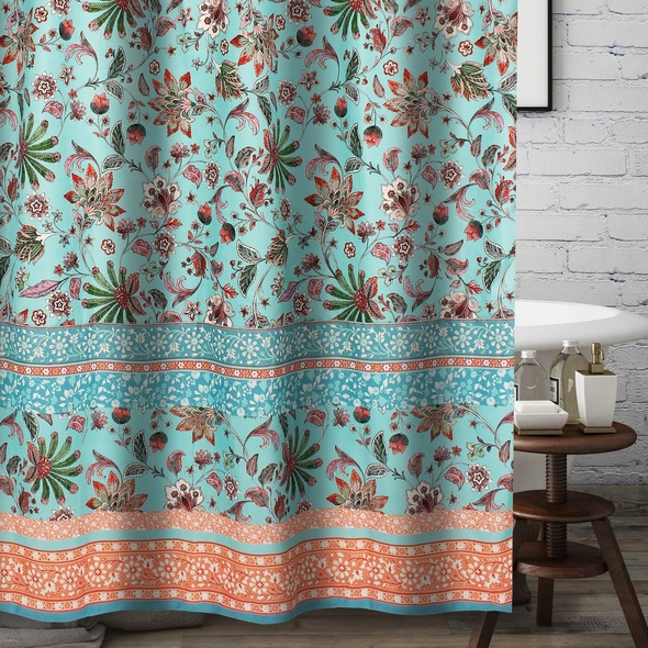 Greenland Home Fashions Bath Shower Curtains Turquoise