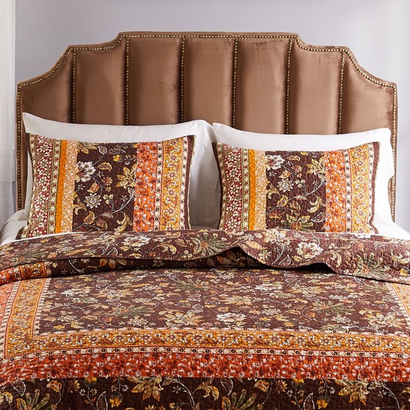 Greenland Home Fashions Sham Pillow Cases Chocolate