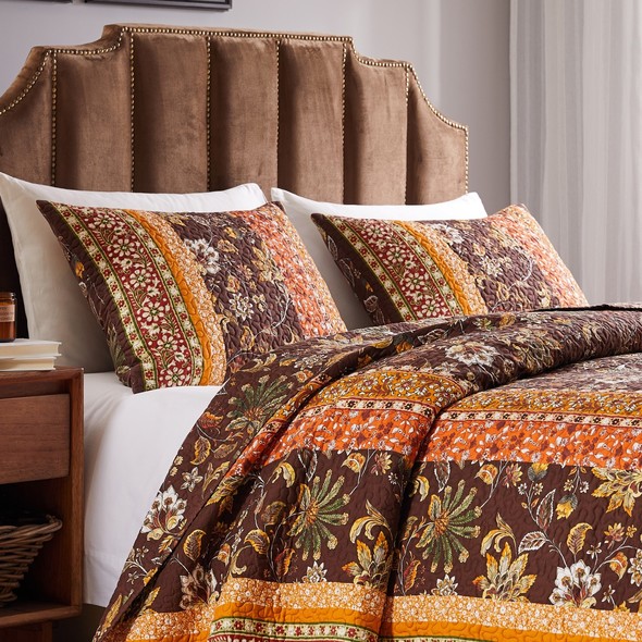 Greenland Home Fashions Sham Pillow Cases Chocolate