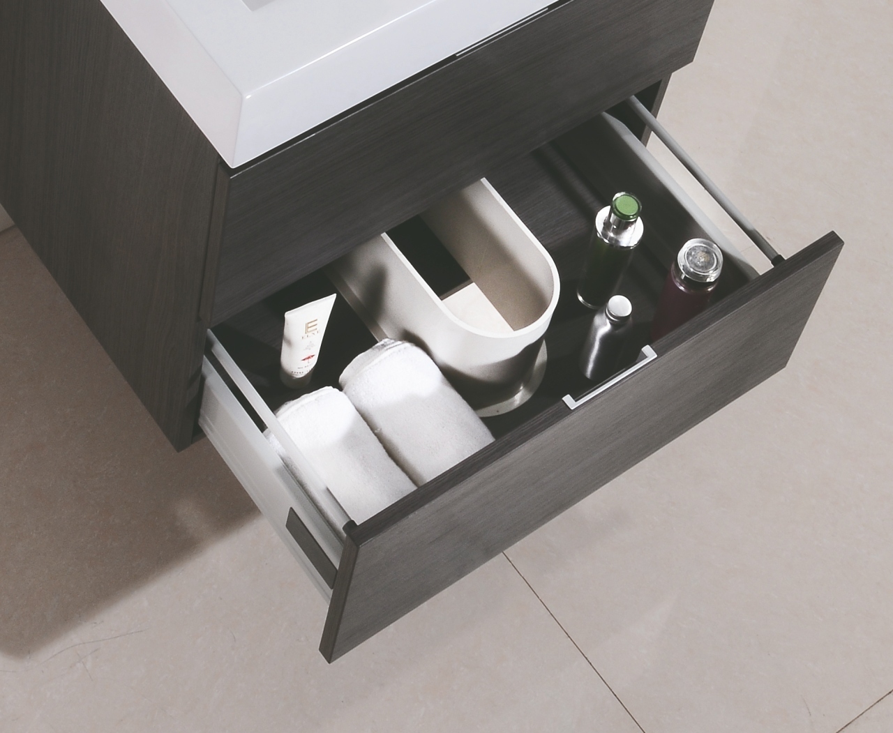 single sink cabinet bathroom KubeBath Bathroom Vanities Gray