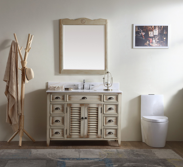 Modetti Single Bathroom Vanity Set Bathroom Vanities Weathered Wood Cottage