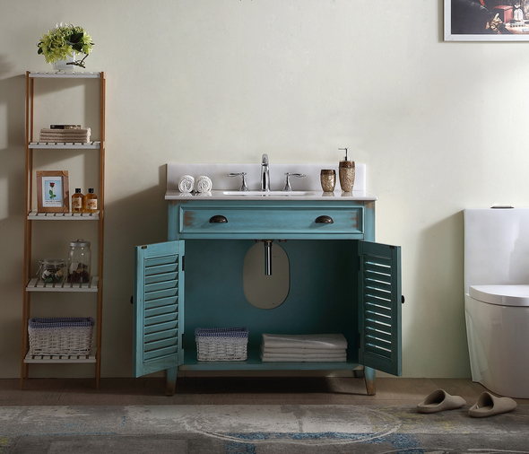 30 bath vanity with top Modetti Bathroom Vanities Bright Blue Cottage