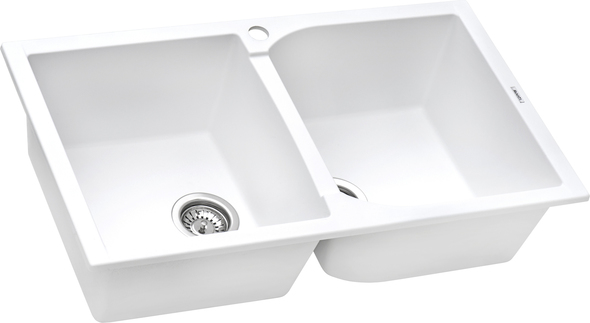 Ruvati Kitchen Sink Double Bowl Sinks Arctic White