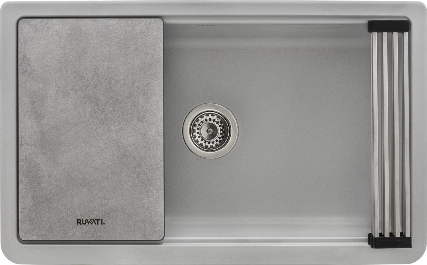 Ruvati Kitchen Sink Single Bowl Sinks Silver Gray