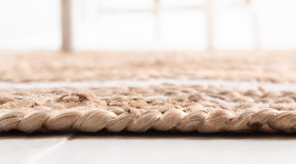 Unique Loom Area Rugs Rugs Natural/Ivory Hand Braided; 12x9