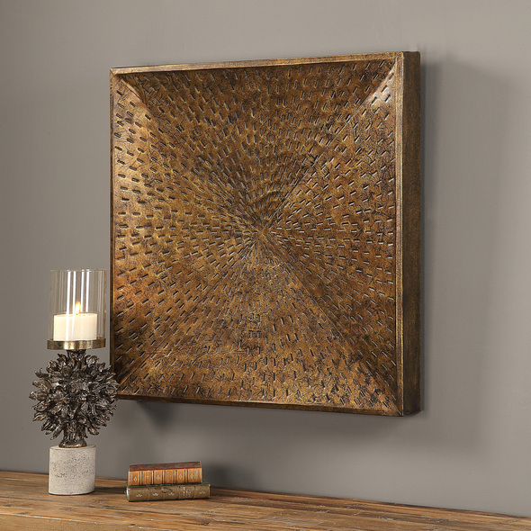  Uttermost Metal Wall Art Wall Art Beveled Iron With Pierced Accents Throughout, Finished In A Hand Applied Heavily Antiqued Bronze.
