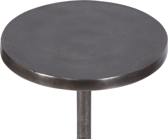 Uttermost Accent & End Tables Accent Tables Minimalist In Style With A Chunky Base, This Solid Aluminum Drink Table Features A Textured Finish In Antique Nickel.
