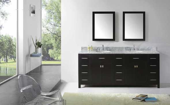 double vanity faucets Virtu Bathroom Vanity Set Bathroom Vanities Dark Transitional