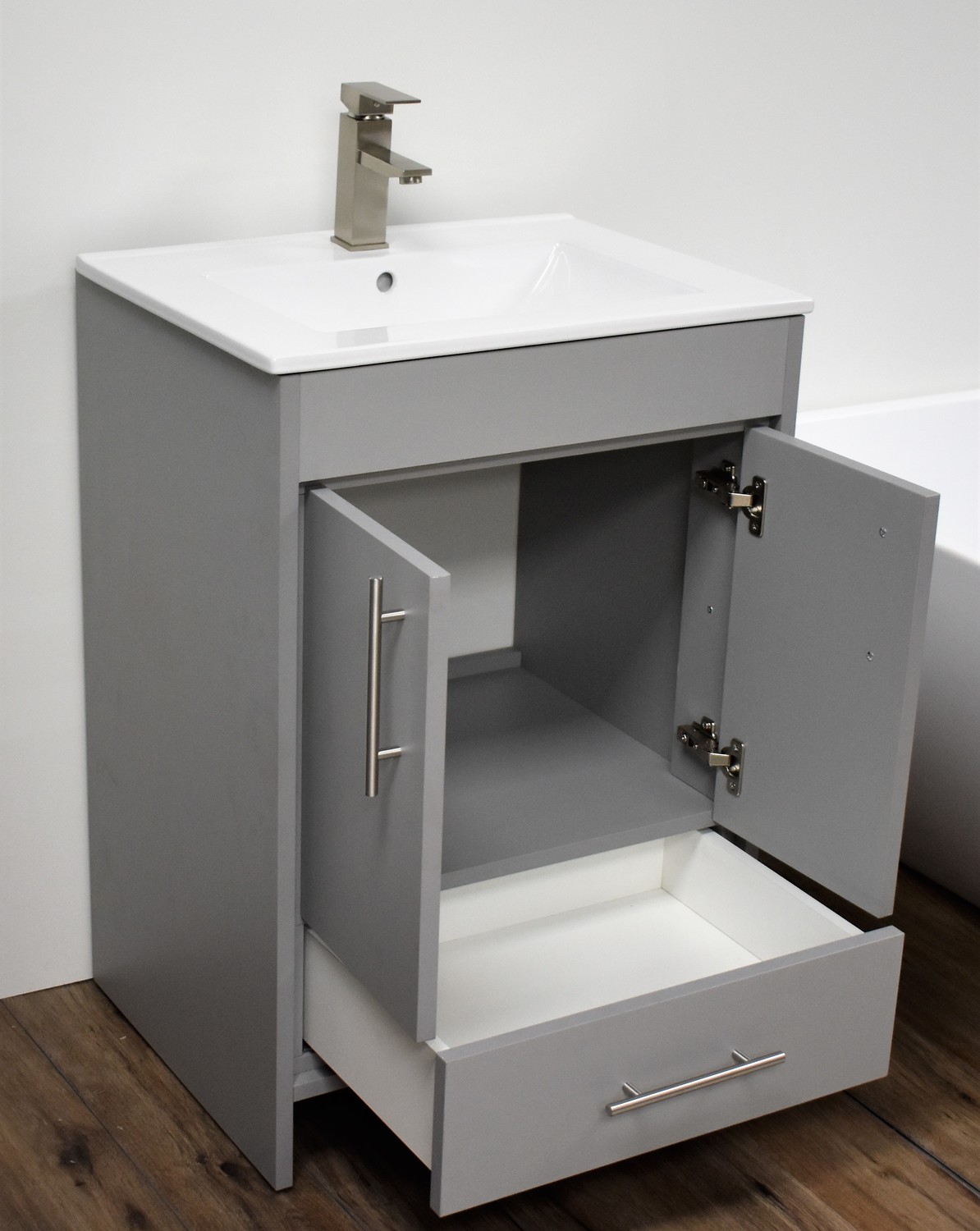 bathroom table top sink Volpa Bathroom Vanities Grey Modern
