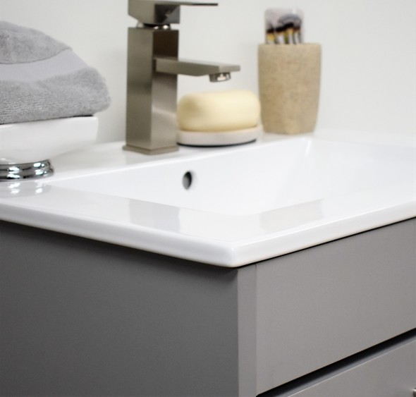 bathroom table top sink Volpa Bathroom Vanities Grey Modern