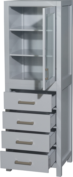 Wyndham Linen Tower Storage Cabinets Gray