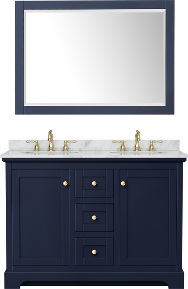 Wyndham Vanity Set Bathroom Vanities Dark Blue Modern
