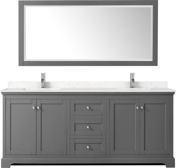 double vanity single sink Wyndham Vanity Set Bathroom Vanities Dark Gray Modern
